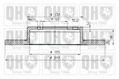 QUINTON HAZELL bdc5224 -  Тормозной диск